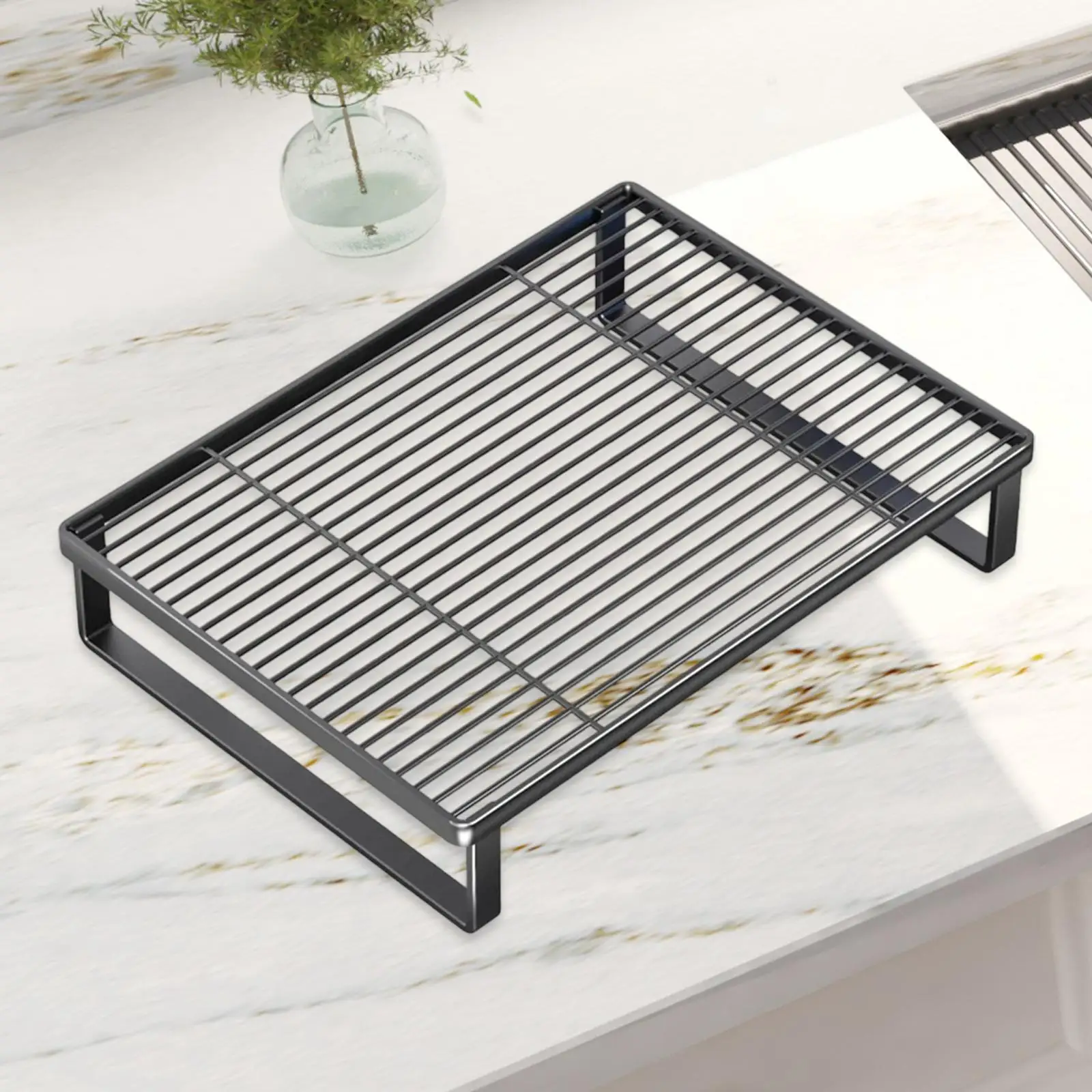 Countertop Microwave Stand Home Utility Shelf Washable Easy to Clean Microwave Oven Rack Cookware Holder Stand for Closet