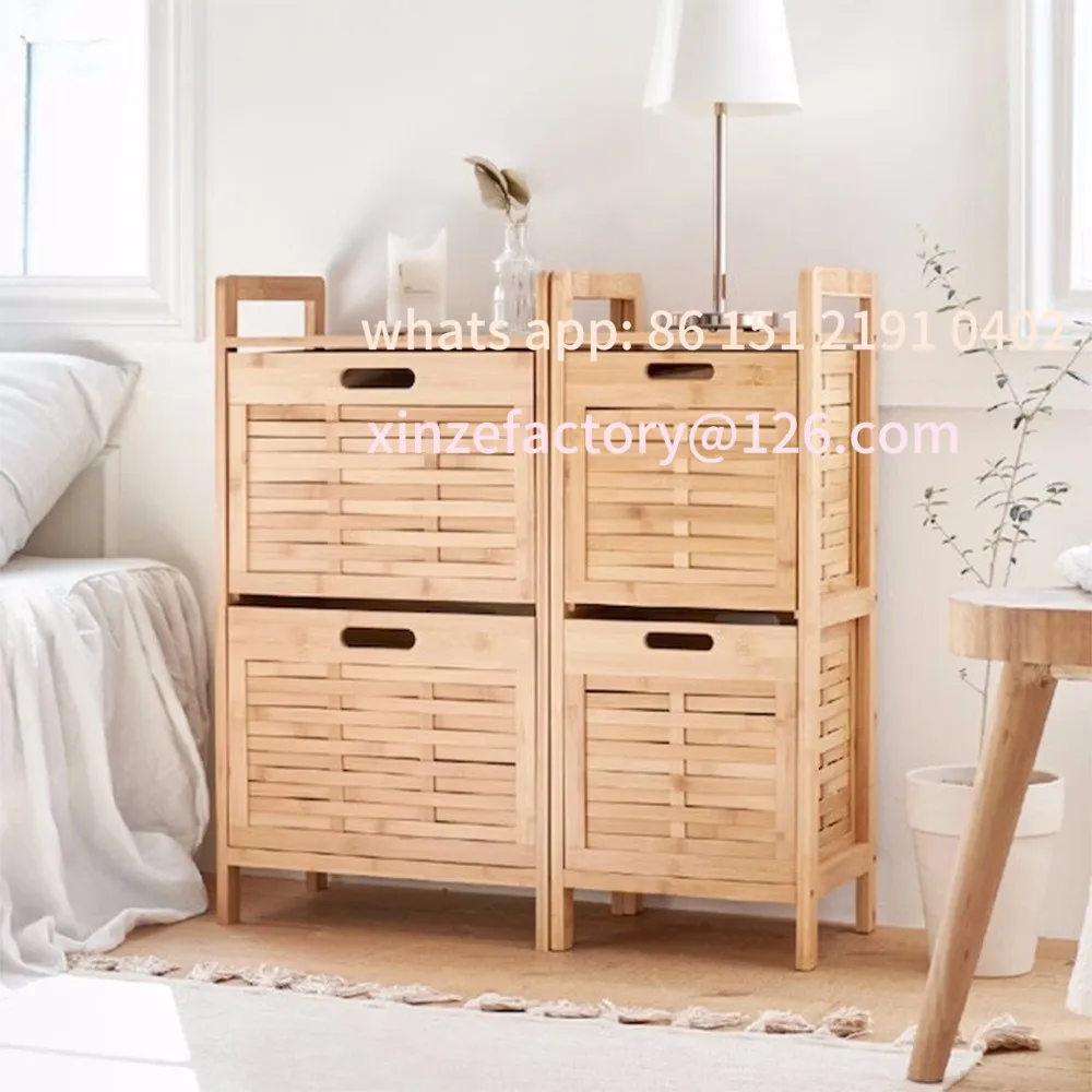 

Customizable Nanzhu bedside table Modern shelf Bedroom narrow side Small pull-out storage cabinet Nanzhu simple storage cabinet