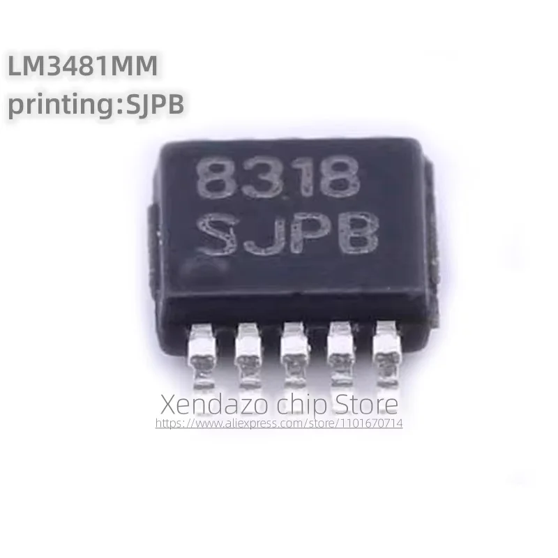 5pcs/lot LM3481MM LM3481MMX Silk screen printing SJPB MSOP-10 package Original genuine Voltage regulator chip