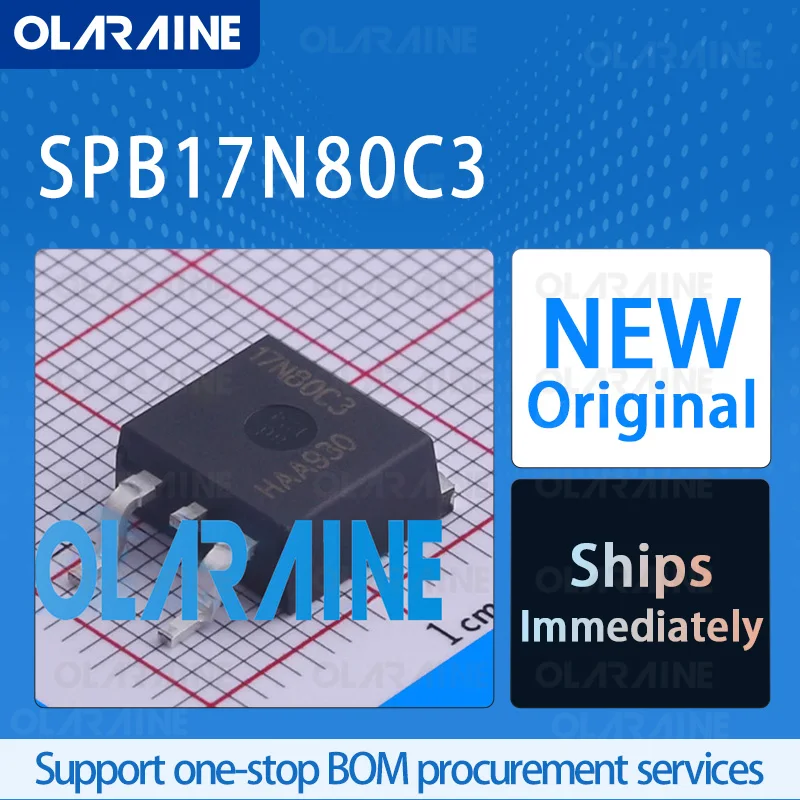 1/5/10Pcs SPB17N80C3 D2PAK-3 (TO-263-3) Original Transistor MOSFET RoHS N-Channel 1 Channel Vds-800 V Id- 17 A