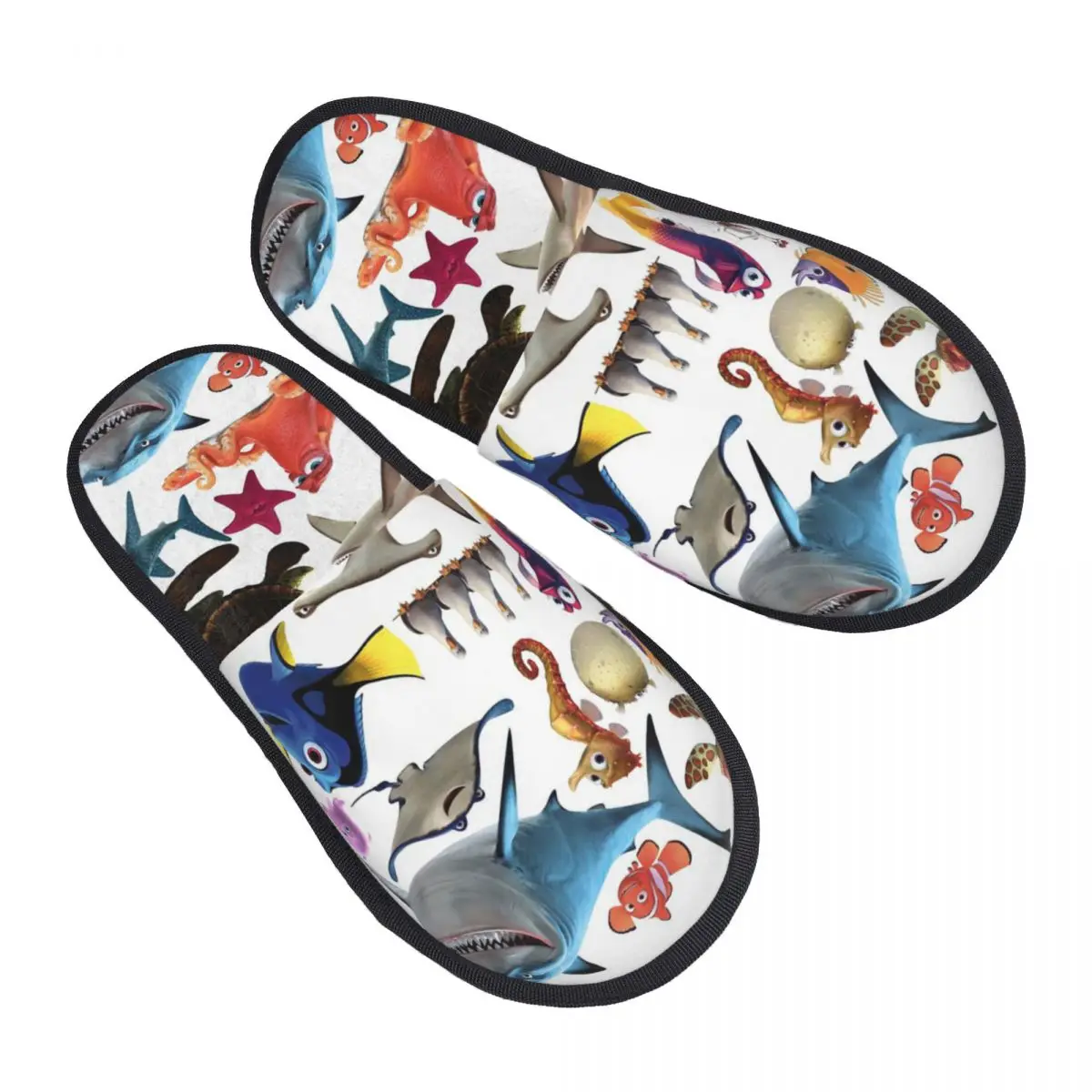 Various Colorful Tropical Fish Men Women Furry slippers,fashion pantoufle homme Home slippers image 2