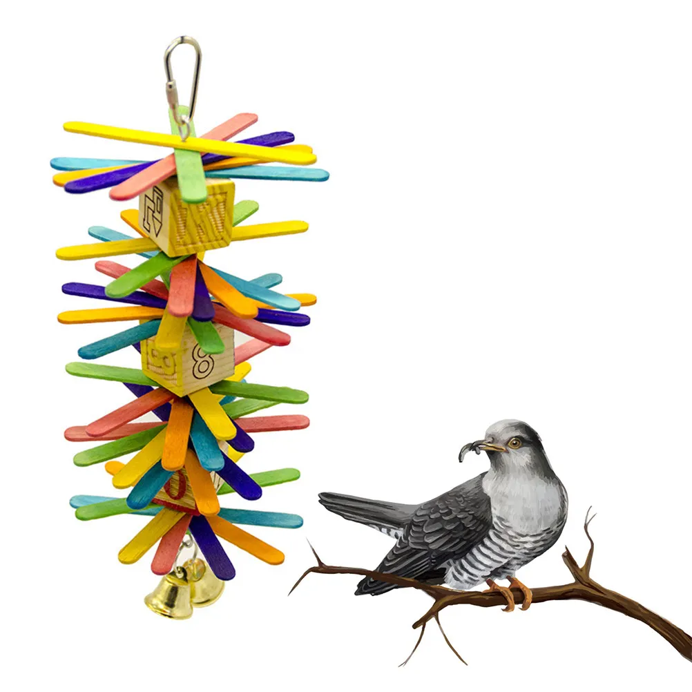 

Bright Color Wooden Alphabet Blocks Perfect Playground for Small Medium Parrots Climbing Adventuring Parrot Bite Pet Bird Bite