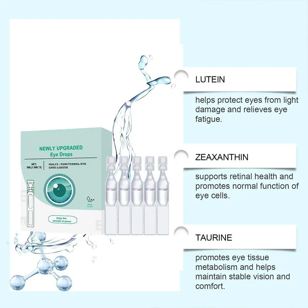 

New 5*1.8ml Extract Eye Drops Liquid Dressing To Relieve Visual Fatigue Blurred Vision Medical Eye Drop Goods For Health Care