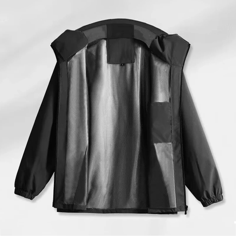 Chaqueta deportiva para hombre, gabardina a prueba de viento, impermeable, chaqueta impermeable para otoño e invierno, traje de entrenamiento para correr y ciclismo