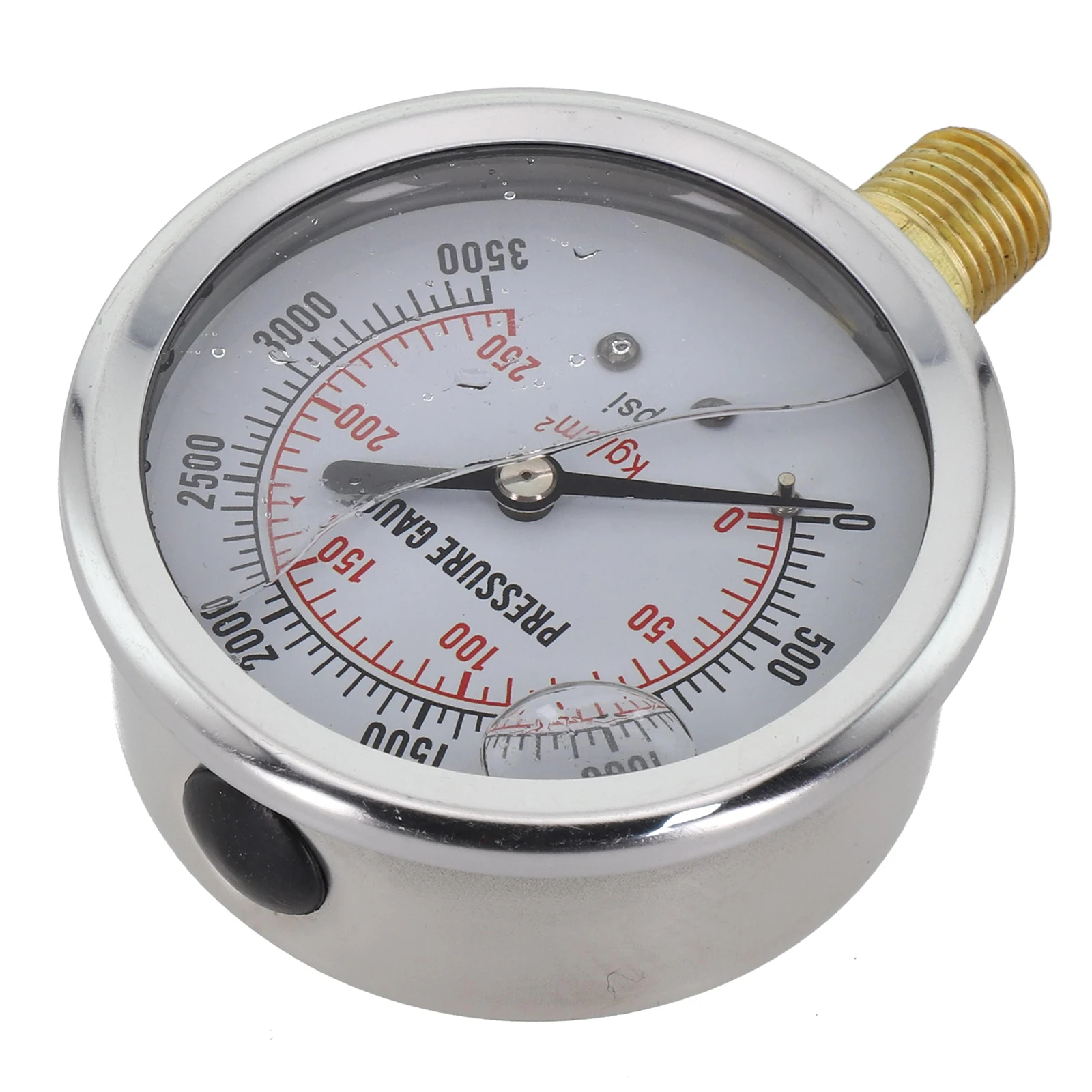 Stainless Steel Pressure Gauge 0 35000 Psi with IP67 Waterproof Design for Reliable Readings in Damp Environments