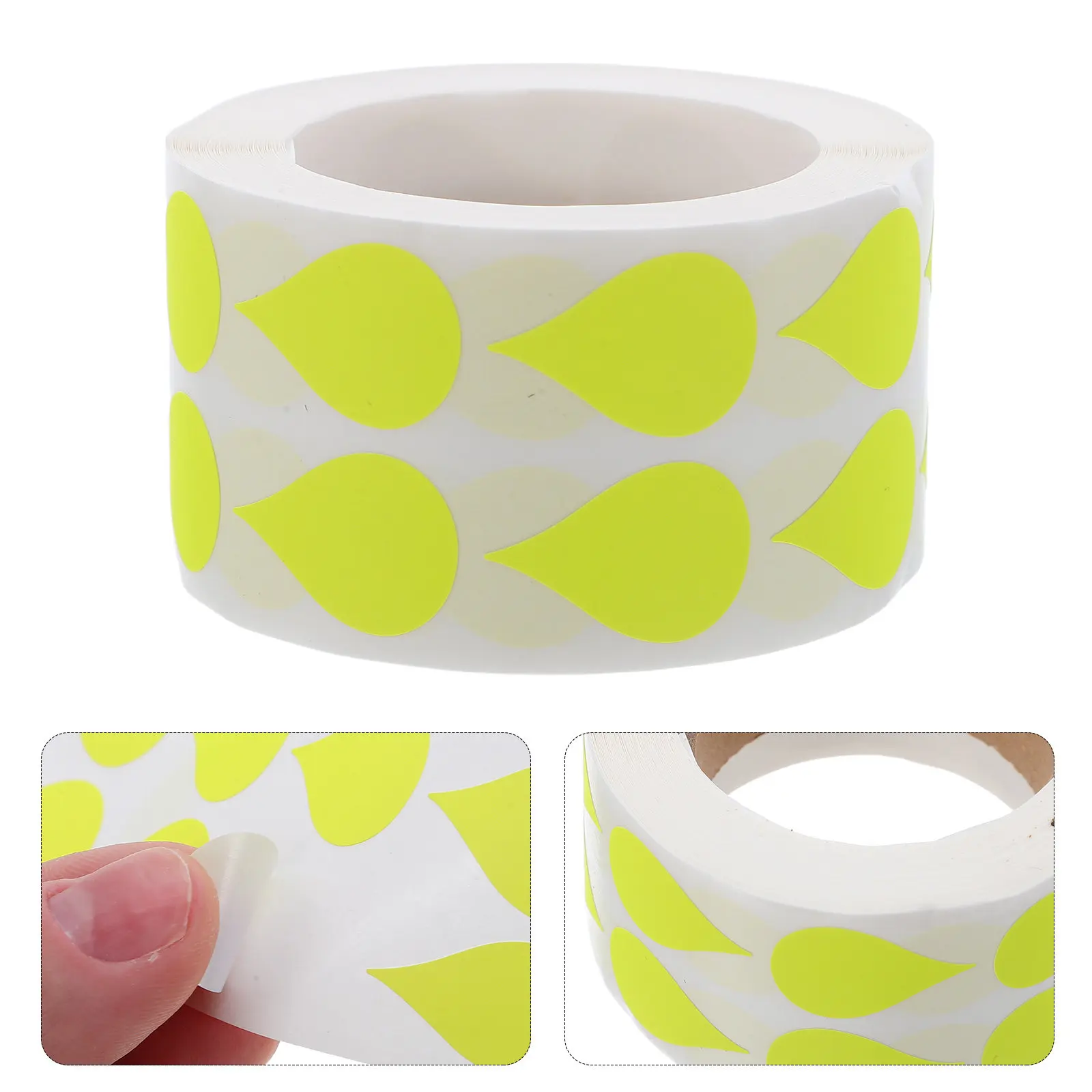 

2 Rolls Glow-in-The-Dark Teardrop Tags Write-on Labels for Food Storage Jars Kitchen Containers School Stationery Organization