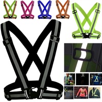 12 Colors Highlight Reflective Straps Adjustable Safety Vest Elastic Band For Adults and Children Night Running Riding Clothing