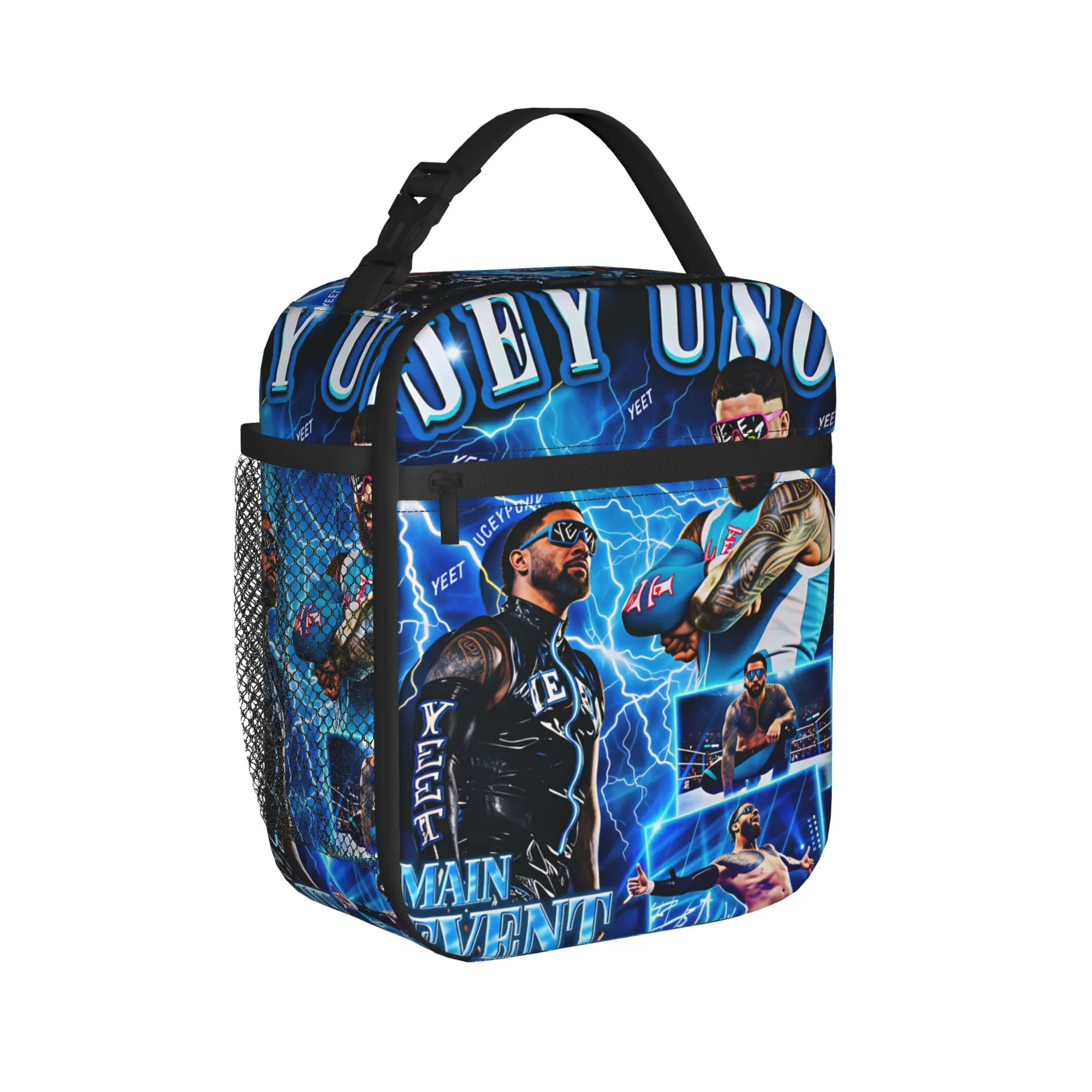 Jey Uso Lunch Bag  Portable Lunch Box Women School Designer Cooler Bag Cute Oxford Thermal Tote Handbags