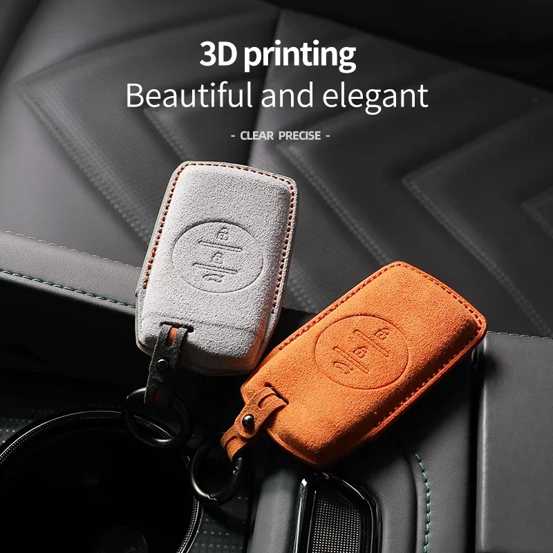 

Alcantara Car Key Case Cover Shell For Chery Tiggo 8 Arrizo 5 7 Pro EQ7 5x 3x Tiggo 7