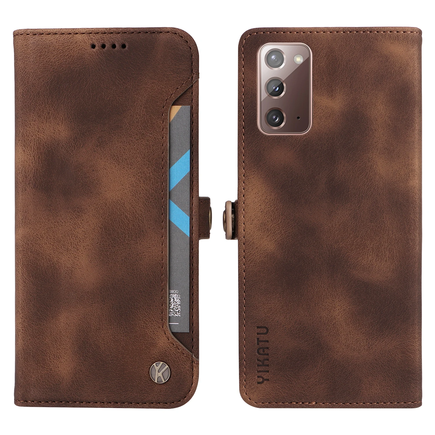 حافظة لهاتف سامسونج جالاكسي M 33 52 53 55 نوت 9 10 برو 20 حافظة هاتف مغناطيسية بإبزيم جانبي فاخر لتخزين البطاقات والمال