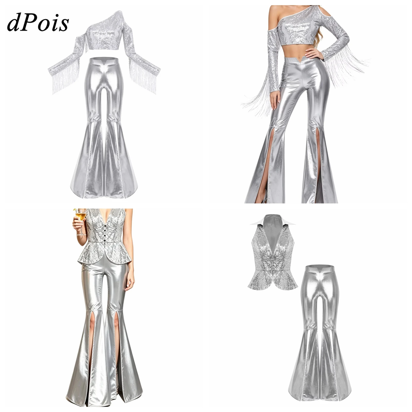 

Women's Music Festival Nightclub Cocktail Party Outfit Jazz Dance Costumes 70s 80s Disco Outfits Bar Clubbing Rave Streetwear
