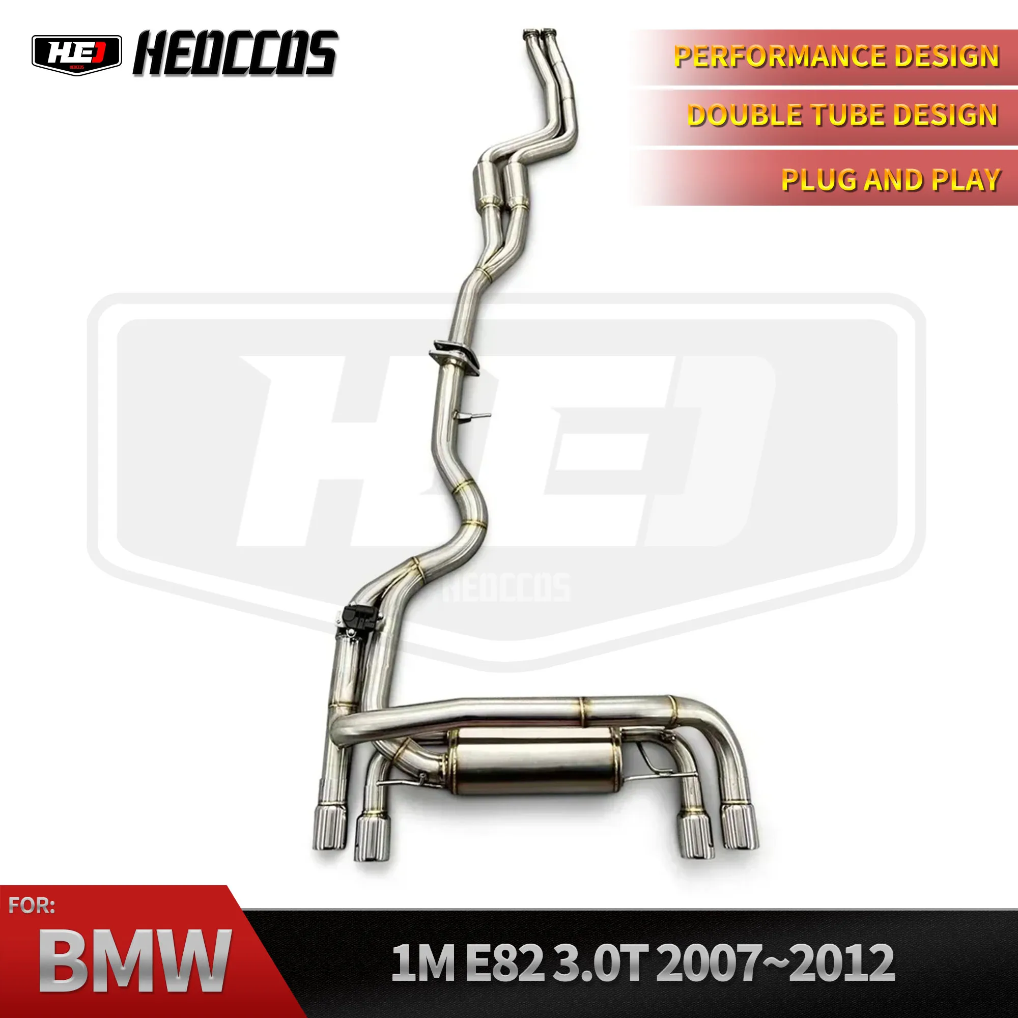 HEO 304 Stainless Steel Valvetronic Catback Complete Unit For BMW E82 1M 3.0T 2007~2012 Vehicle Exhaust Hardware