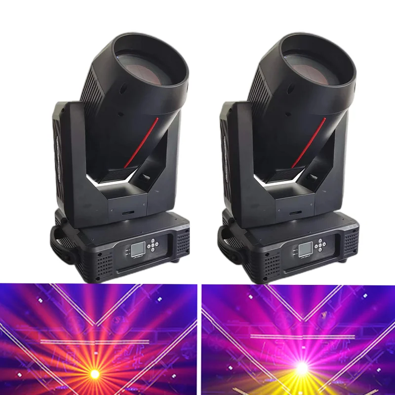 Feixe 17R 350W Moving Head Stage Light, DMX Beam Wash, Zoom Light para DJ, Bar Party, evento de concerto, casamento, Flycase, Roadcase, 2pcs por lote