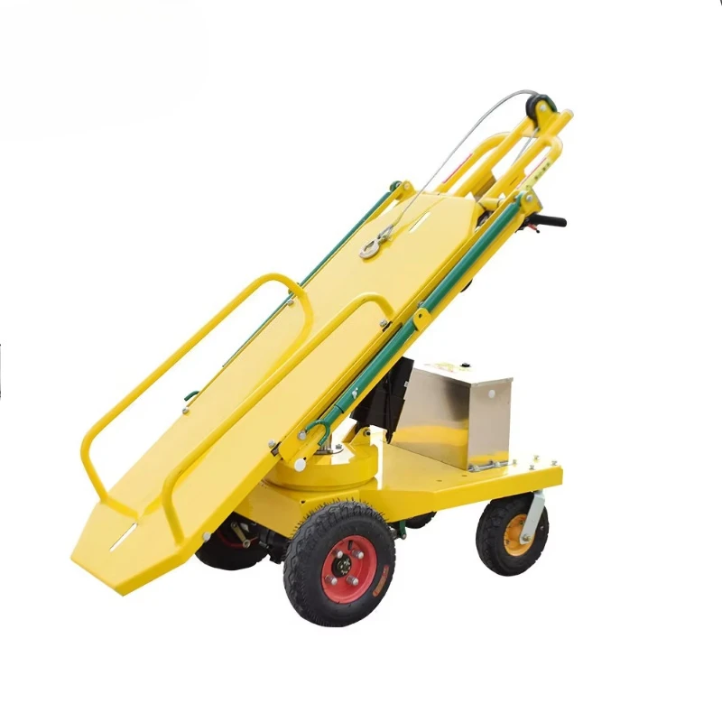 170 Automatic Motorized Farmland Dead Pig Trolley 300kg Max Load 48V Battery Powered Galvanized Steel 360 Degrees