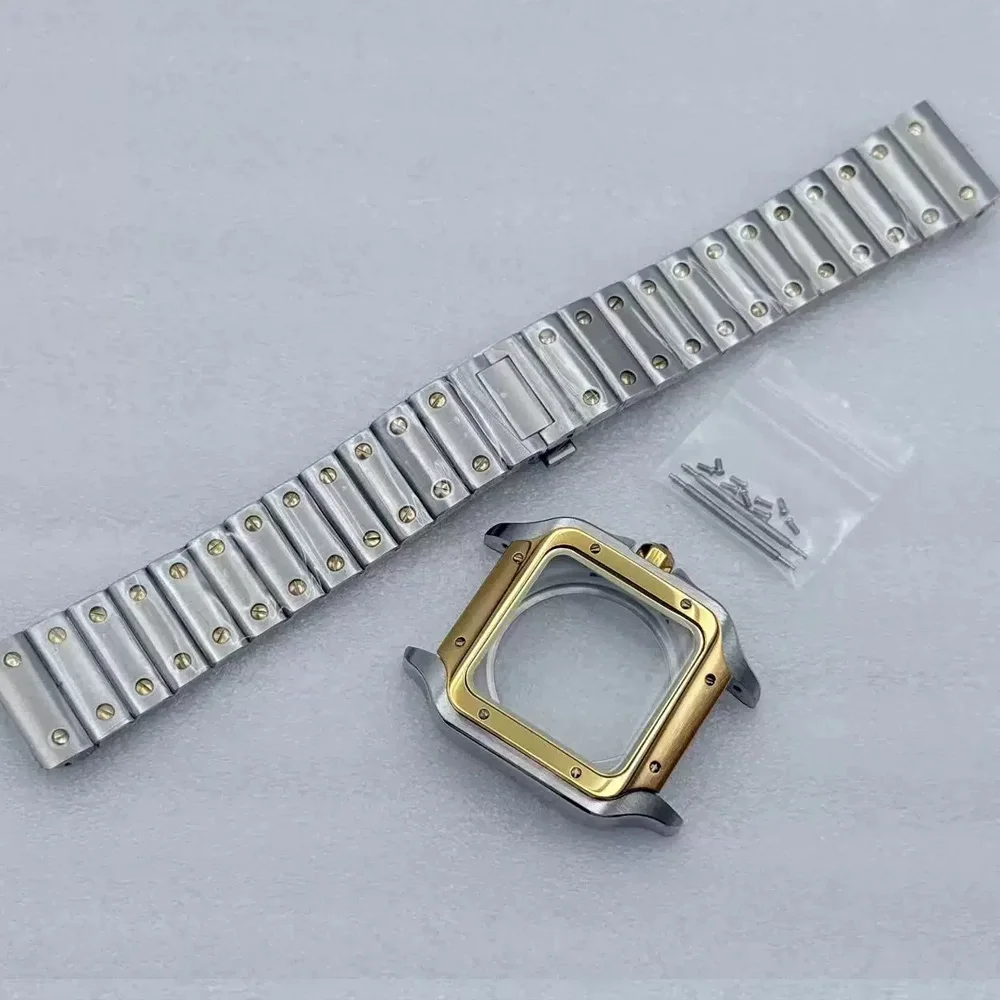 

Mod NH35 Case Santo Watch Case and Bracelet Fit 27mm Square Dial For 7S26 NH35 NH36 Movement Case Transparent Back Cover Case