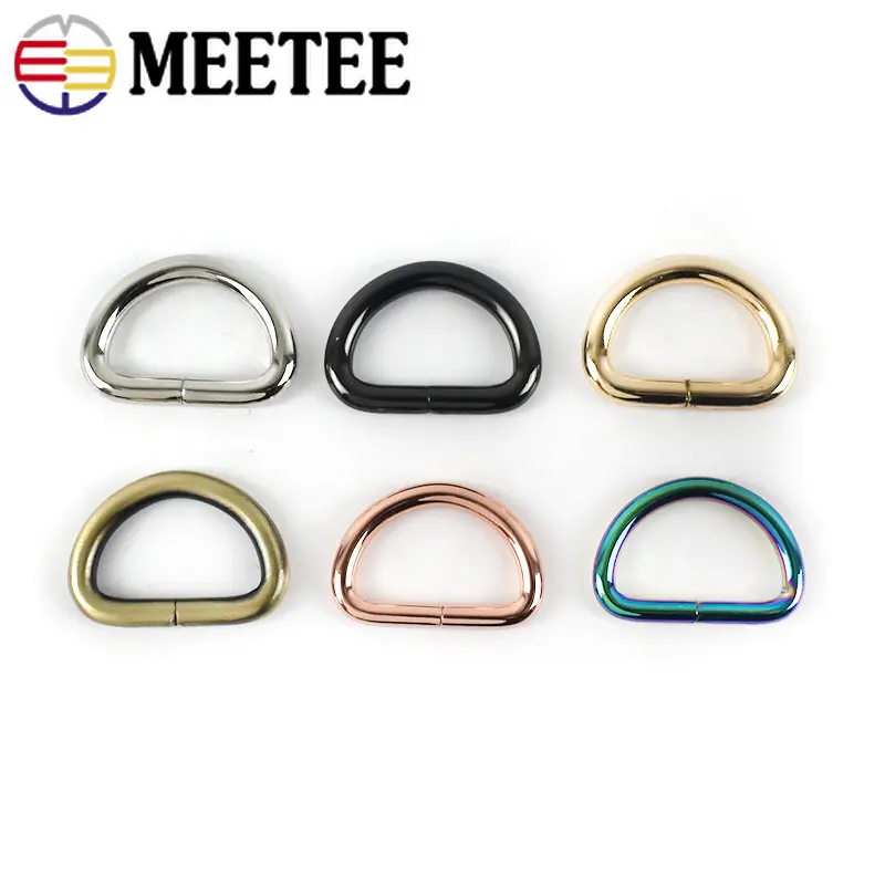 10/20pcs Meetee 20/25mm O D Rings Metal Buckles for Dog Collar Bag Belt Webbing Clasp DIY Leather Craft Hardware Accessories