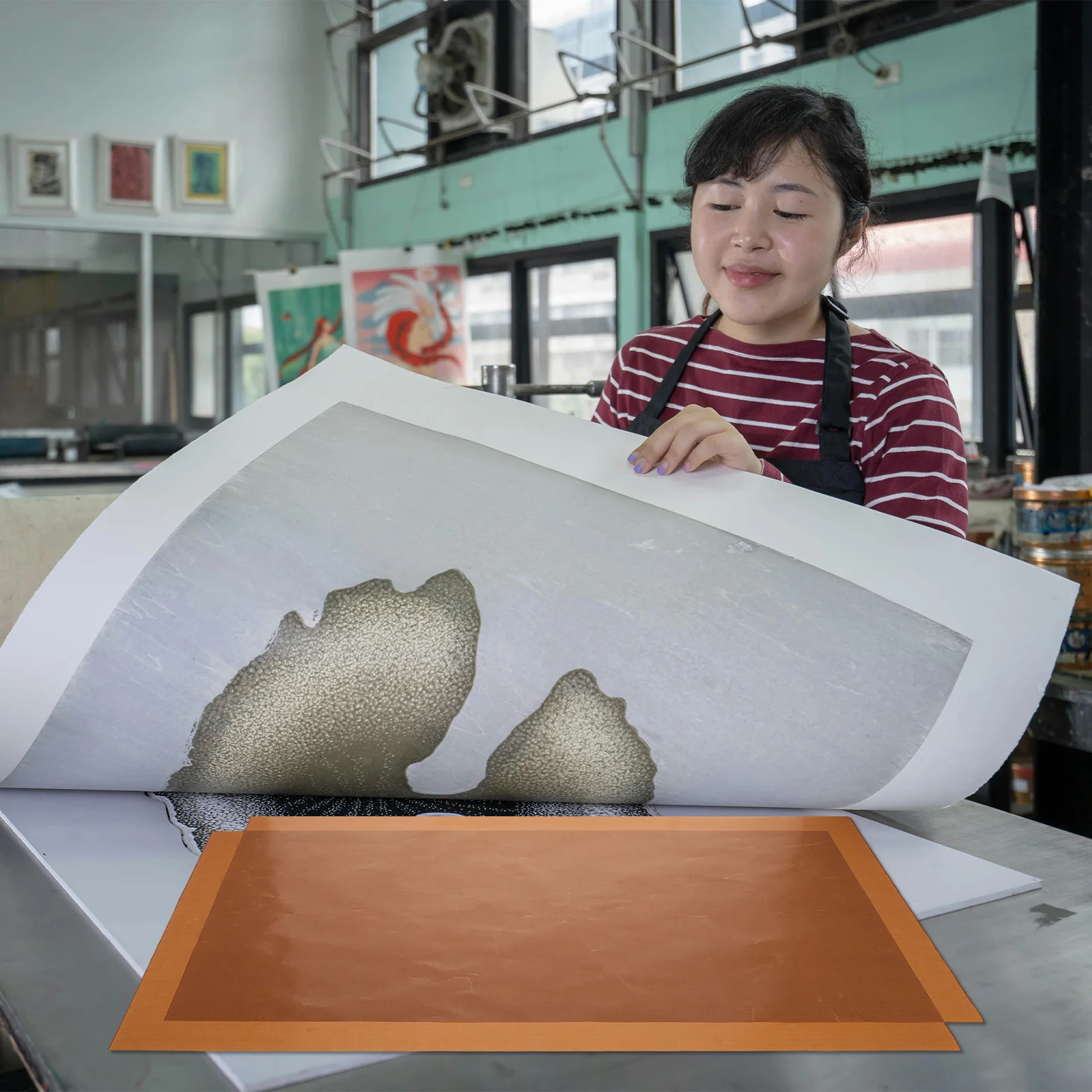 

2pcs Heat Resistant Mat For Sublimation Transfer Non-Stick Ironing Pad High Temperature Insulation Ptfe Sheet Pressing Mat