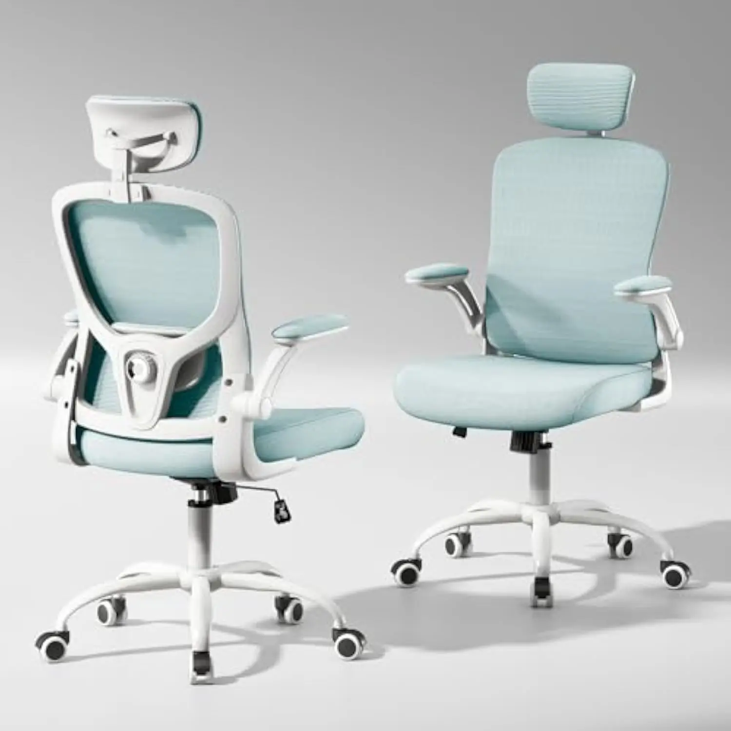 

Эргономичное сетчатое офисное кресло, классное кресло, настольное кресло с высокой спинкой, вращающееся компьютерное рабочее кресло с регулируемыми откидными 2D-подлокотниками