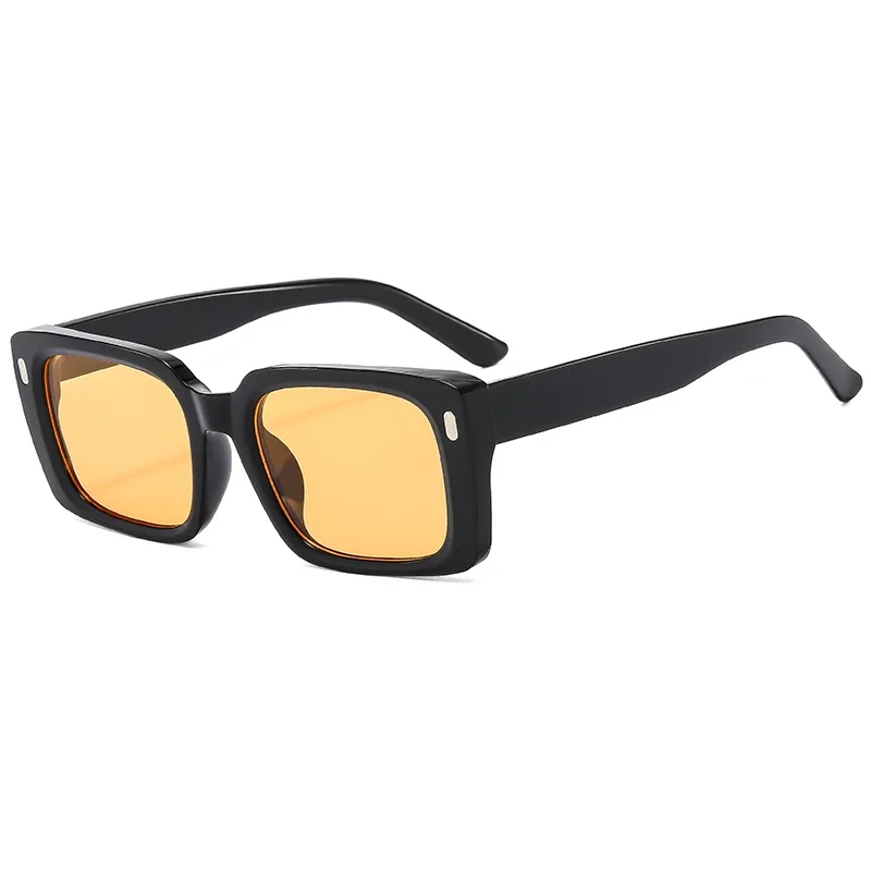 

New Fashion Colorful Square Sunglasses 2024 Anti UV Street Photography Eyelasses Rice Nail Design Trend Versatile Sun Glasses