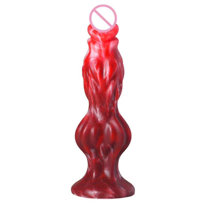 ¡Oferta! 1 pieza de consolador de silicona líquida con forma de pene de lobo, consolador monstruoso, consolador alienígena, juguete sexual para adultos, tapones anales.