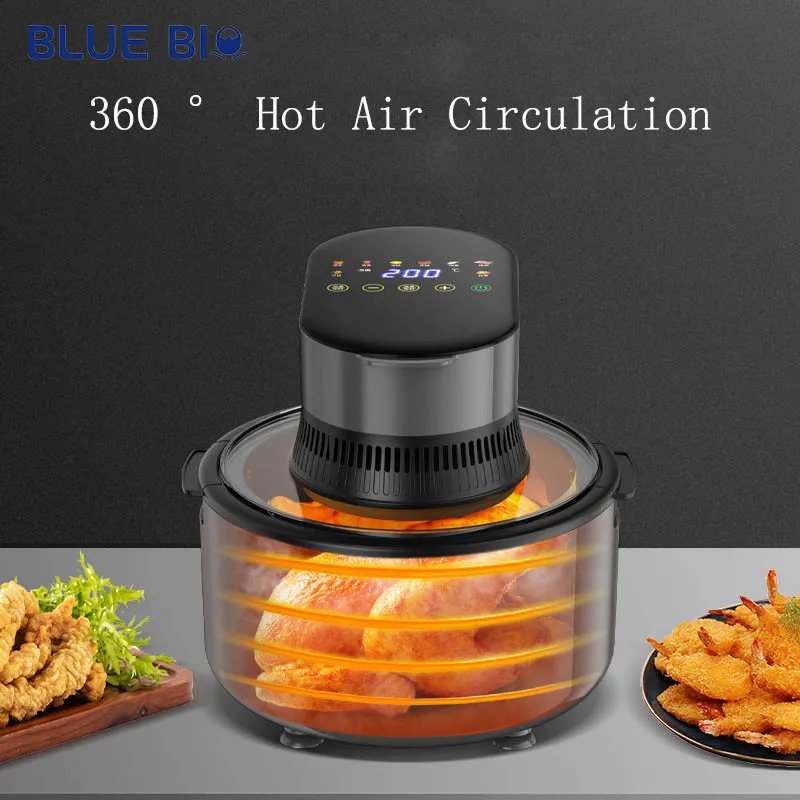 Luxury Touchscreen Voice Home Without Oil Oven 8L Intelligent Touch Control Digital Air Fryer