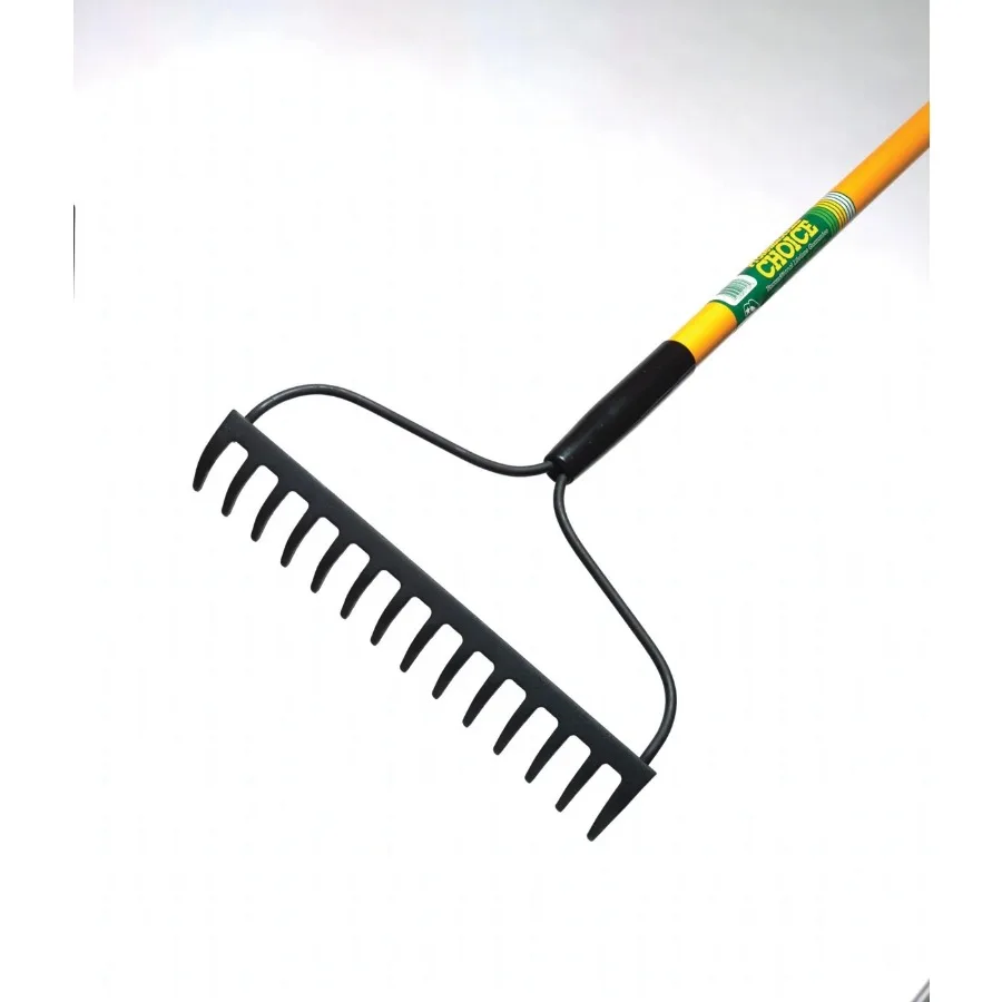 16- Rake - 54" Fiberglass Handle - 14 Gauge Steel Blade