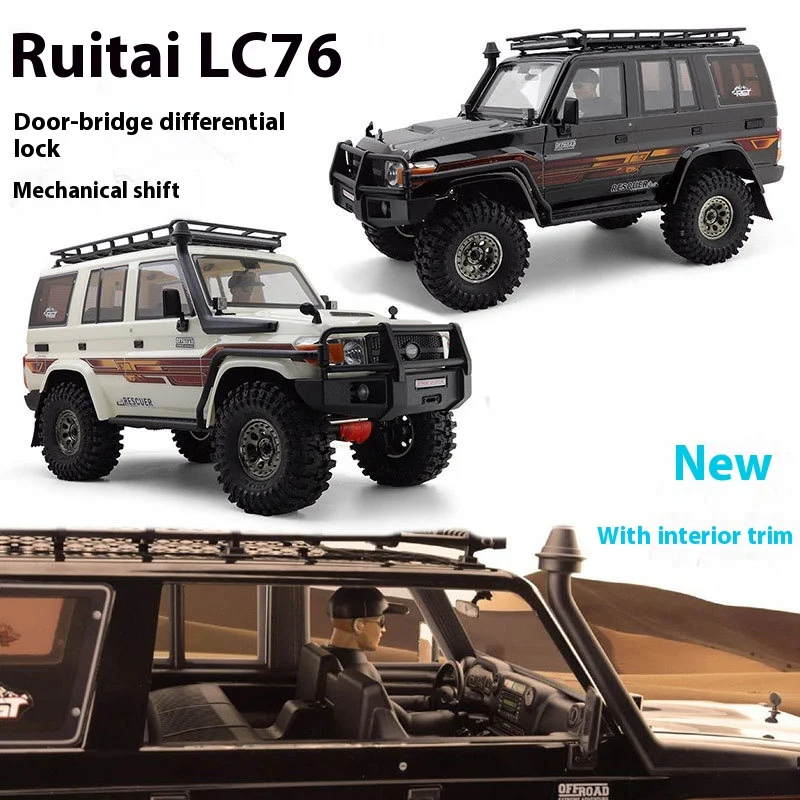 NEW Rgt Ex86190 1/10 4wd Simulation Climbing Vehicle Lc76 Four-wheel Drive Remote Control Vehicle Electric Off-road Vehicle Toy