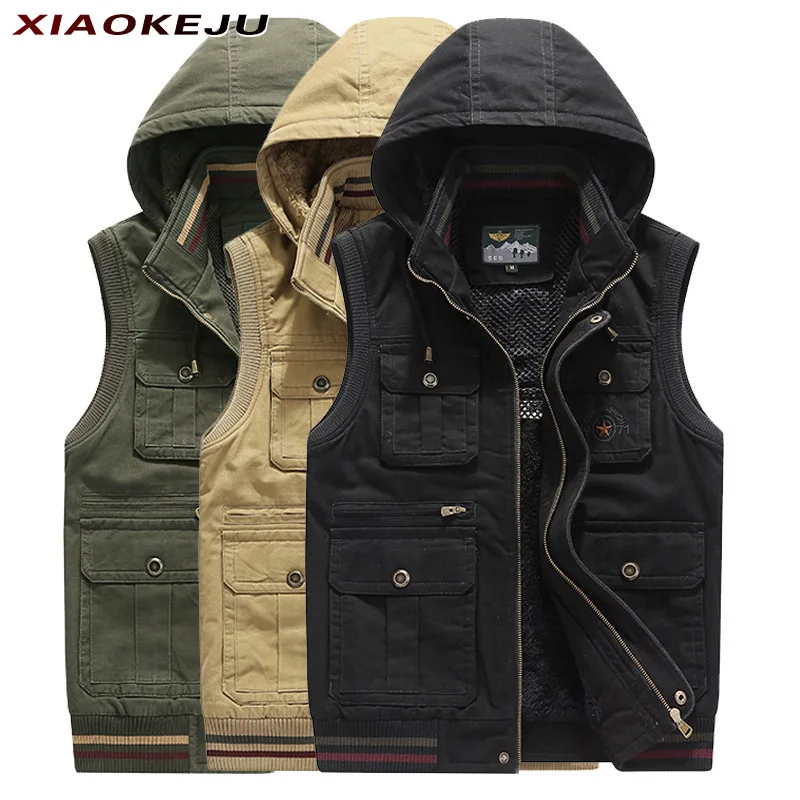 

MAN VEST Summer Multi-pocket Hunting Tactical Men Mesh Male Jacket Work Coat Men's Sleeveless Jacket Clothing