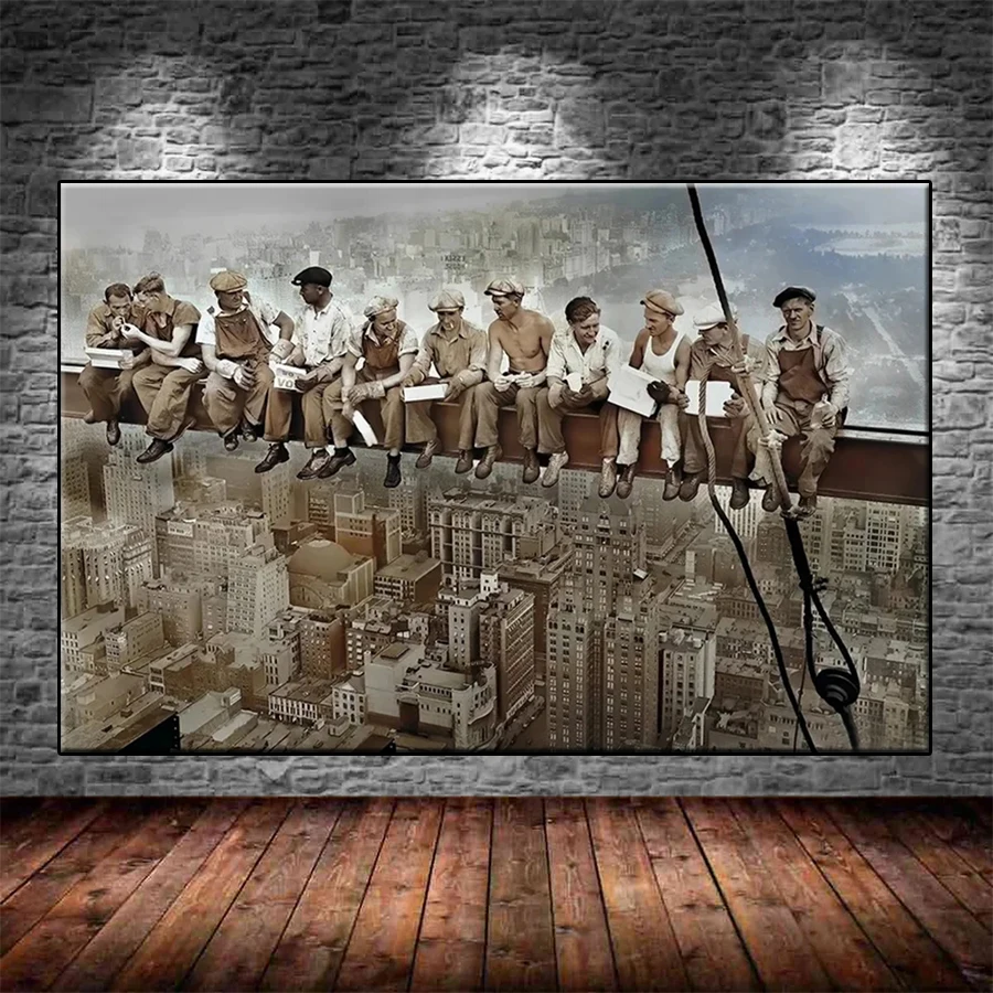 

Алмазная картина 1932 года, обед, атоп, небоскребок, Нью-Йорк, строители, ретро-арт, алмазная вышивка, мозаика, домашний декор