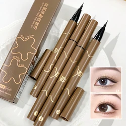 4 Colors Ultra-fine Black Brown Liquid Eyeliner Waterproof Long Lasting Matte Eye Liner Quick Drying Smooth Easy to Draw Makeup