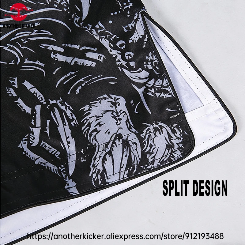 شورت BJJ للرجال والنساء شورت قتال MMA، No Gi، Jiu Jitsu، شورت تدريب الملاكمة كيك بوكسينغ قفص القتال الملاكمة التايلاندية