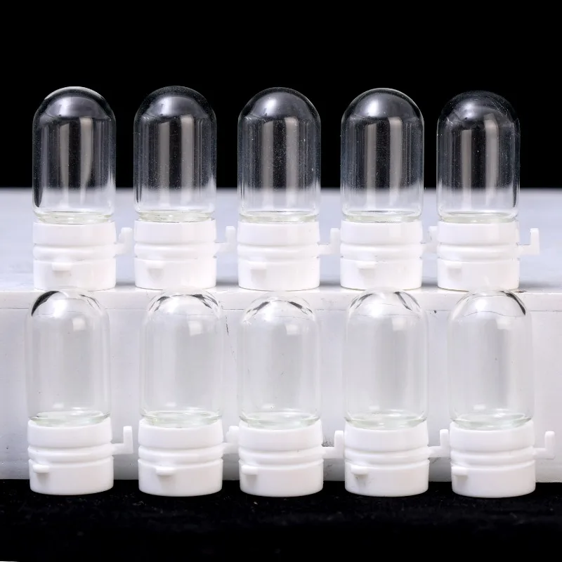 10Pcs Round Bottom Glass Bottle Essential Oil Dropper Bottles for Water Perfume Travel Size Refillable Storage Containers Jewely