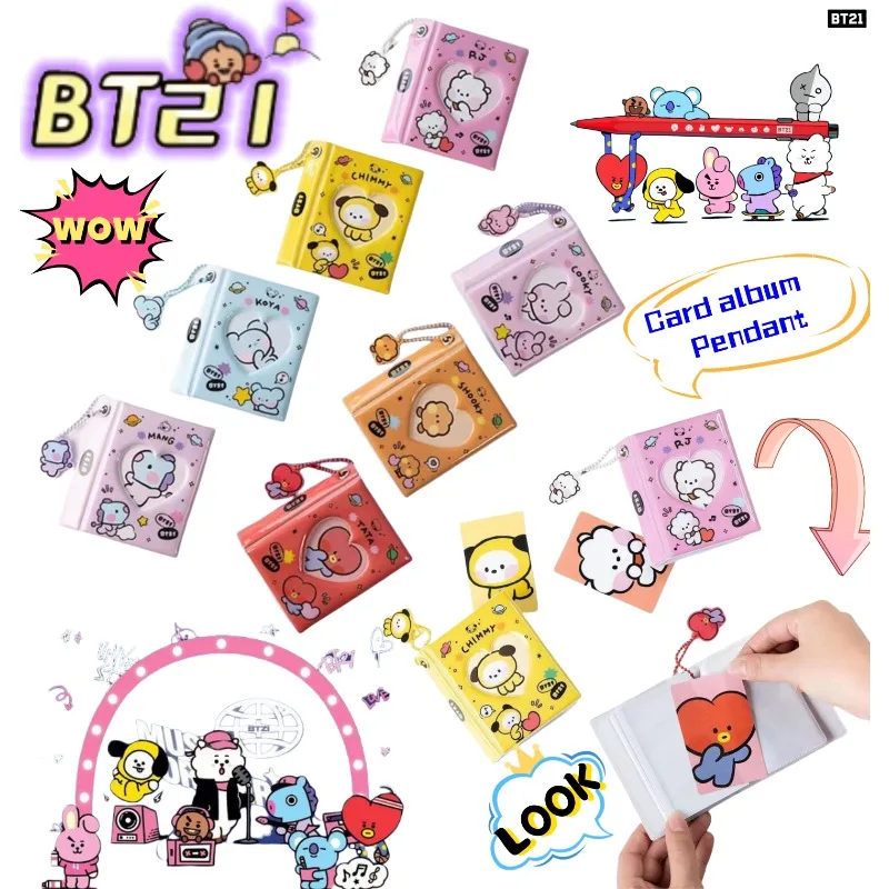 

Новый BT21 Koya Shooky RJ Chimmy, персонализированный креативный держатель для карт, украшение для студенческой книги, подвесной фотоальбом, подарок для друзей