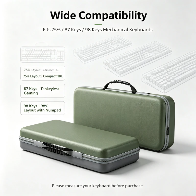 Mechanical Keyboard Protective Storage Bag, Travel Carry Case for 75/98/108Keys Keyboard, Fit RK Aula MCHOSE Redragon Keyboard