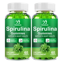 Organic Spirulina Gummies Chlorophyll Daily Cerebrovascular Protein&Amino Acids Antioxidant Detox Skin Care