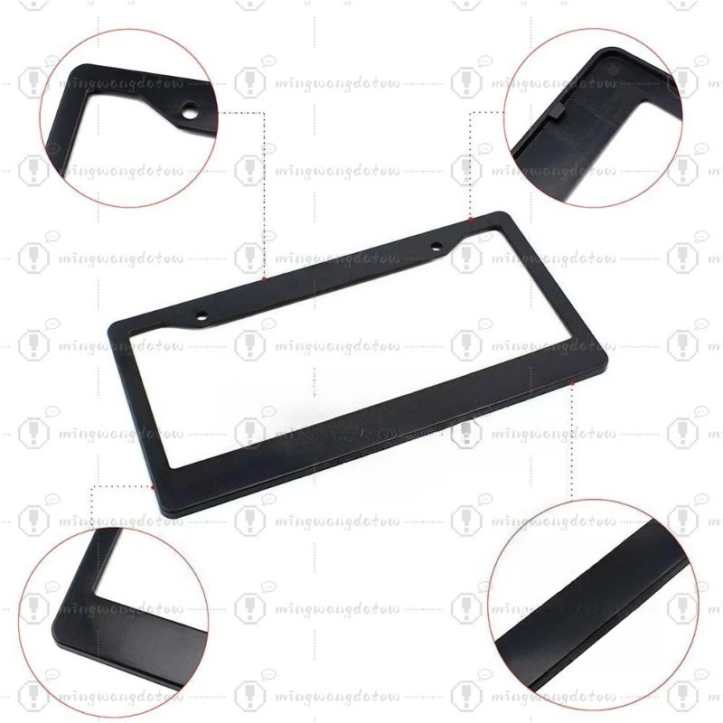 Universal Car License Plate Frame Custom Personalized Text Logo Aluminum Car Tag Frame 2 Holes 4 Holes Fit All Vehicles