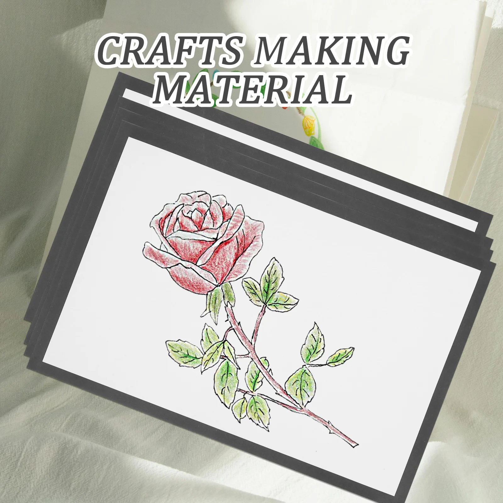 10 Sheets DIY Handmade Paper Card Stock for Crafts Making Material Drawing Paper Supplies DIY Craft Papers Painting Material