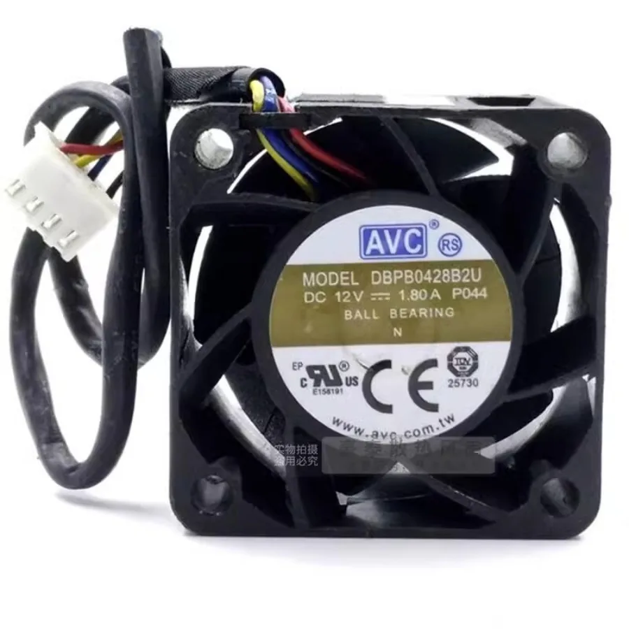 For AVC DBPB0428B2U 4028 DC12V 1.80A 4CM 4-Wire PWM Server Cooling Fan