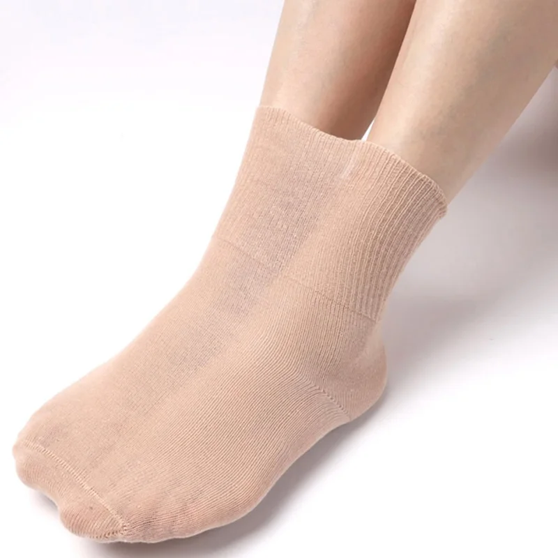 5 Pairs Diabetes Socks Tube Loose Mouth Old Woman Foot Discomfort Diabetic Feet Edema Swelling Women Old Men Cotton Socks Female