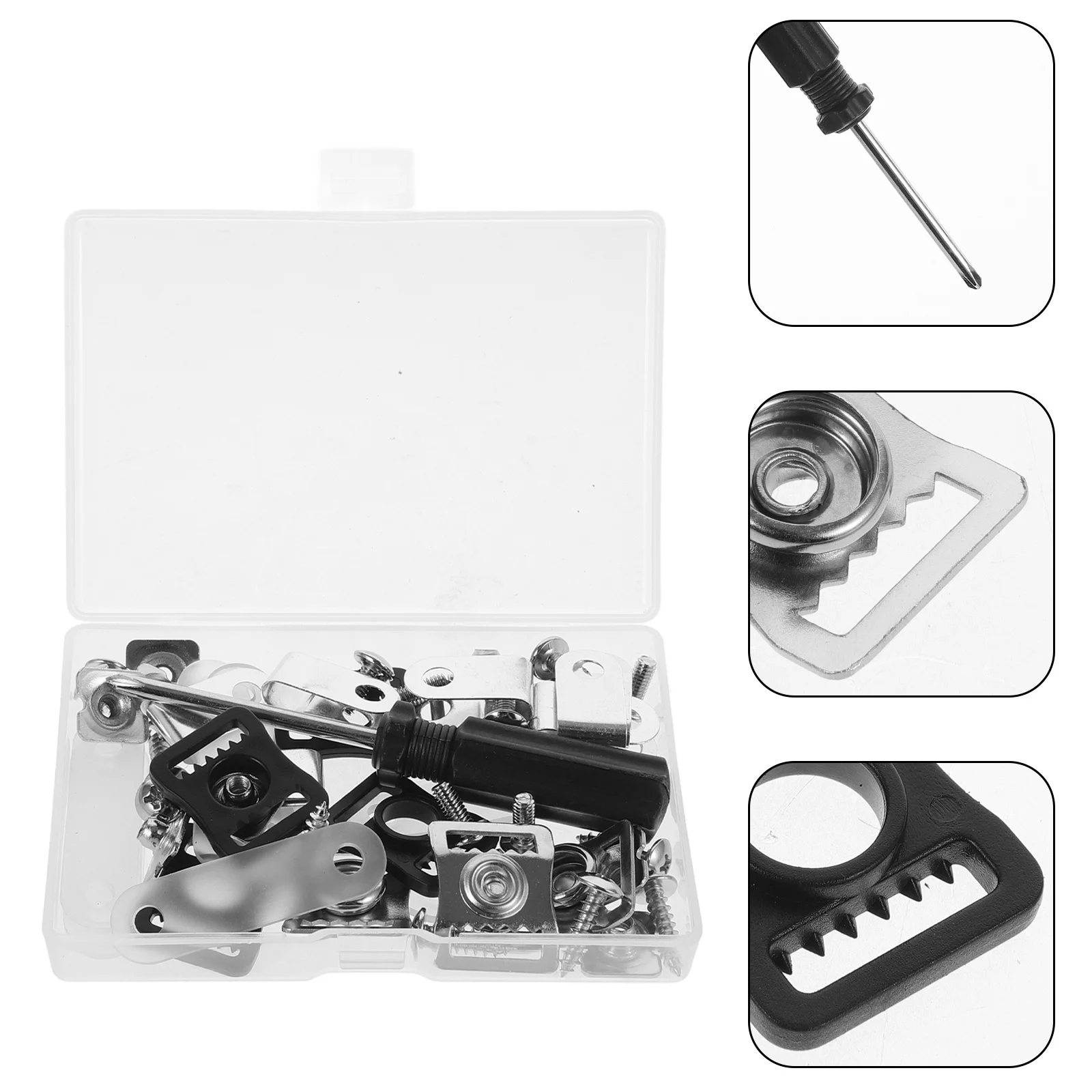 

Repair Kit Sports Hardware Buckle Screws Nuts Durable Compact Design Not Easy to Deform Break Fade for Football Hockey