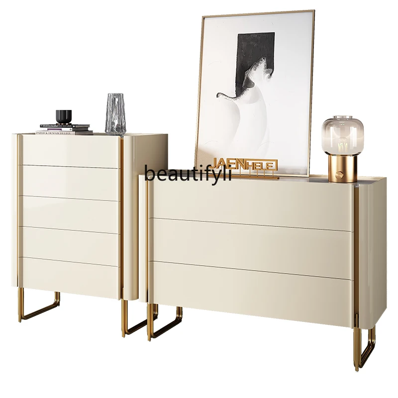 

Modern Light Luxury Chest of Drawers Simple Bedroom Storage Chest of Drawer Living Room Storage Side Cabinet Furniture