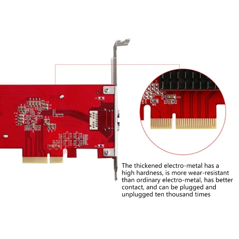 Two Port PCIe Gigabit Networking Card 10Gbps High Bandwidth ABS Material For Desktop Computers HX5E