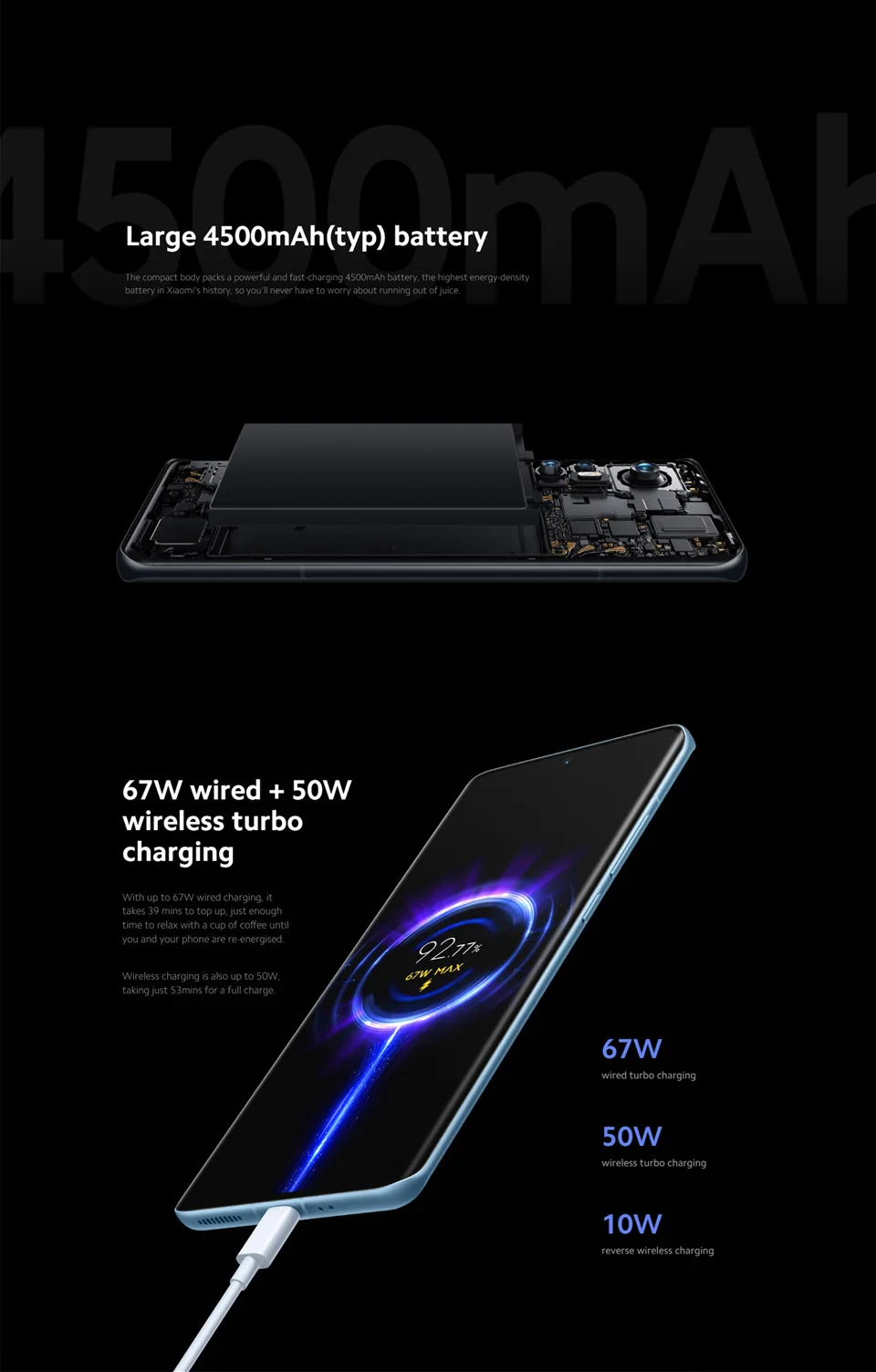 هاتف Xiaomi 12 5G 6.28 بوصة 419ppi 1100nits CPU Qualcomm Snapdragon8 Gen1 4500mAh شحن 67W Android مستعمل