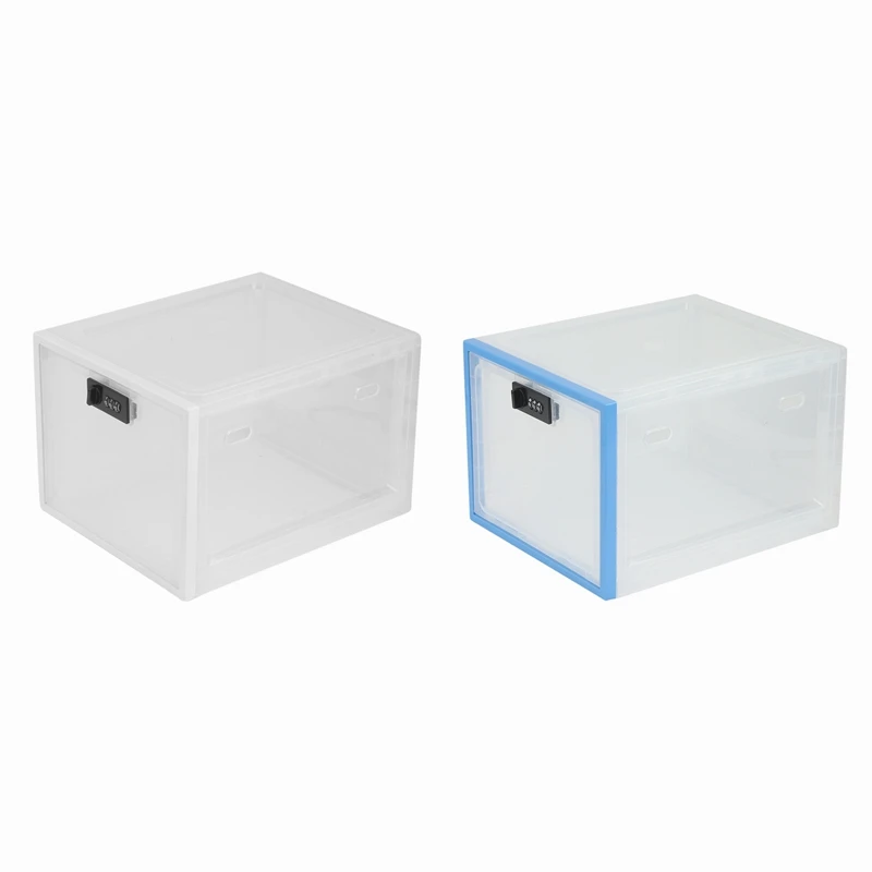 

Refrigerator Food Transparent Storage Box With Password Lock Medicine Box Mobile Phone Tablet Password Box