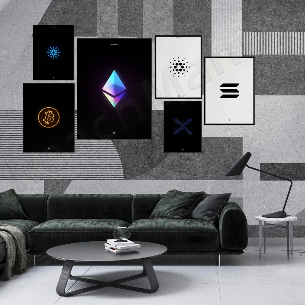 STELLAR NEON ART - Polkadot - Ethereum Art - Cardano Neon Art -Cardano Neon ArtXRP NEON ART - مطبوعات فنية جدارية مشفرة
