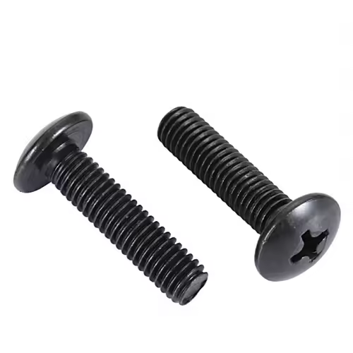 10Pcs/lot M2 M2.5 M3 M3.5 M4 M5 M6 TM Screws Phillips Truss Mushroom Head Screw Black Plated Electronic Carbon Steel Screws - Image 2
