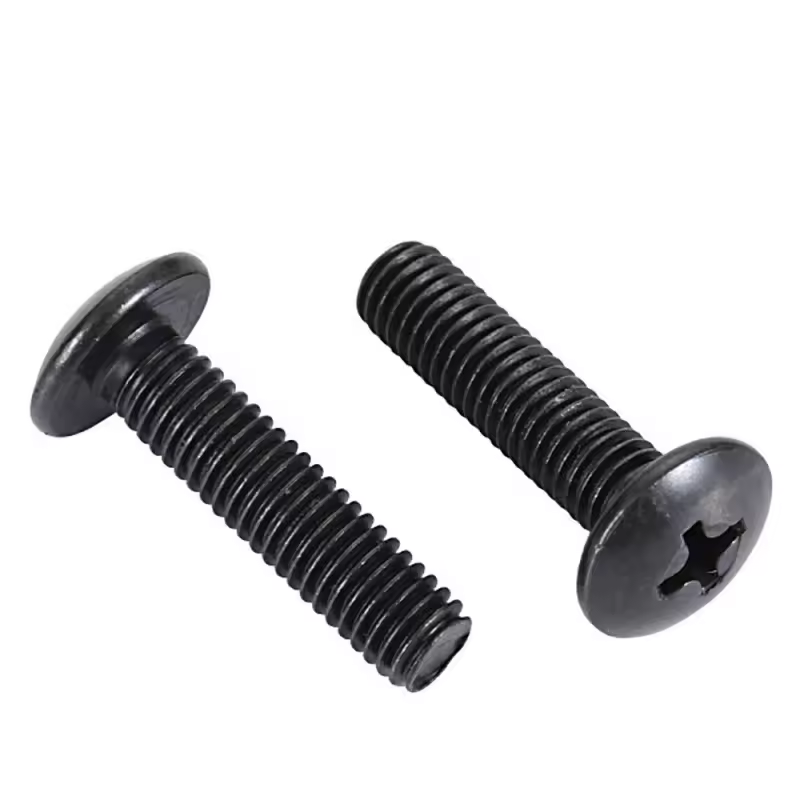 10Pcs/lot M2 M2.5 M3 M3.5 M4 M5 M6 TM Screws Phillips Truss Mushroom Head Screw Black Plated Electronic Carbon Steel Screws - Image 2