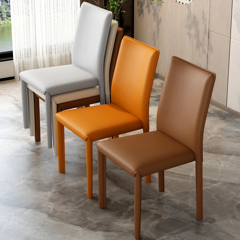 Italian Luxury Dining Chairs Modern Minimalist Leather Vintage Dining Chairs Lazy Party Sedie Sala Da Pranzo Home Furniture