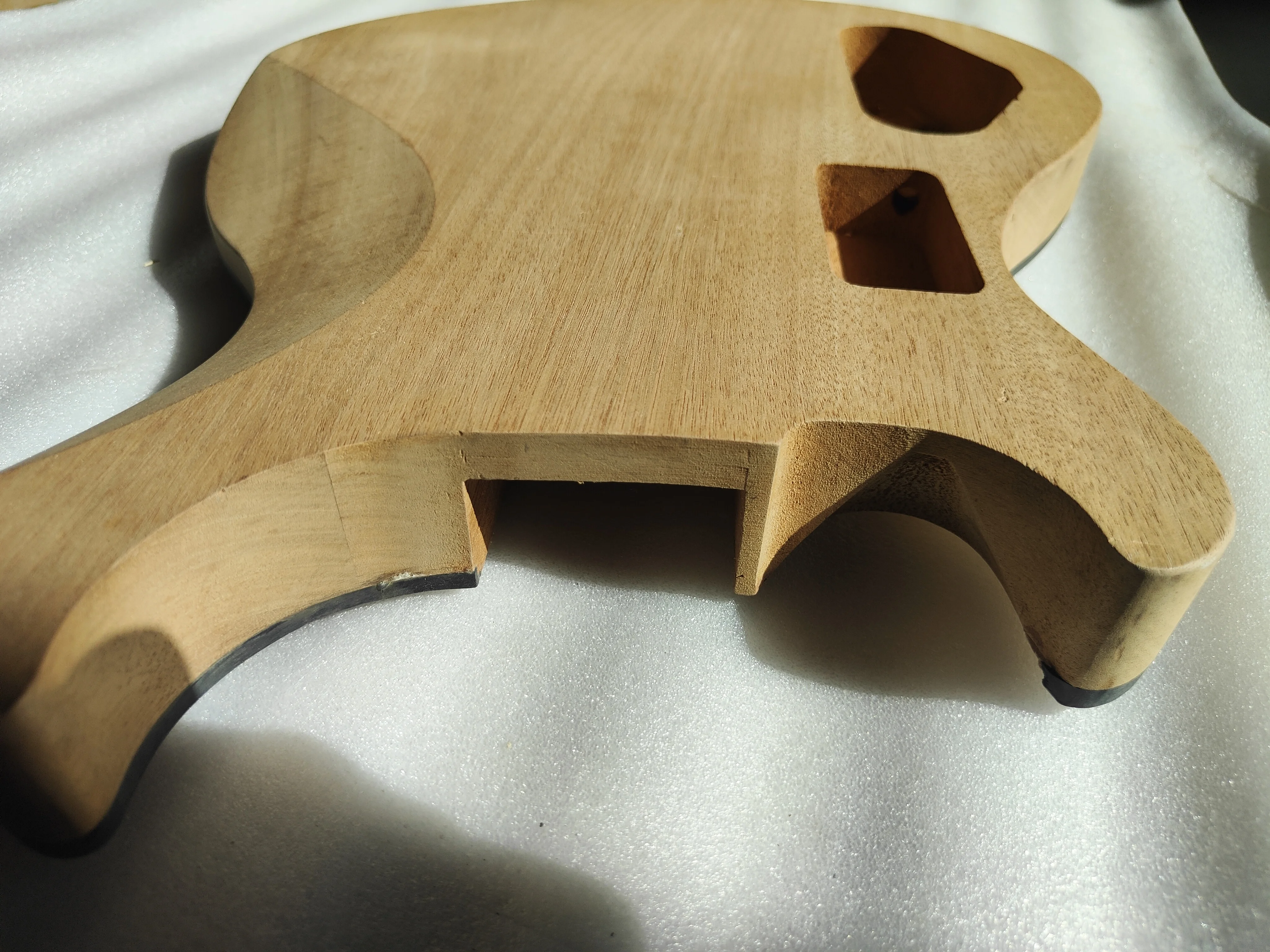 Stock DIY Custom F Original HH Electric Guitar Body Unfinished Mahogany Wood Flame Maple Veneer Guitarra Barrel Celluloid Edging