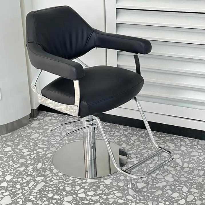 

Professional portable hydraulic lift men's barber chair black. salon furniture, salon barber chair